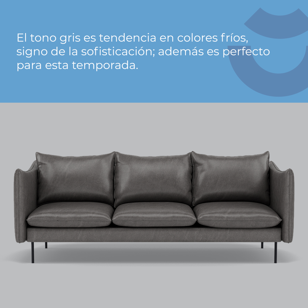 Sofá y sillones en gris